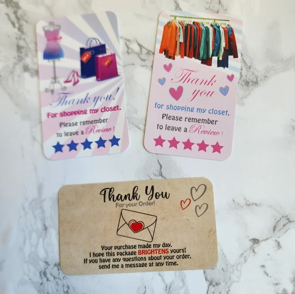 200 Thank You Cards insert business card - Picture 5 of 16